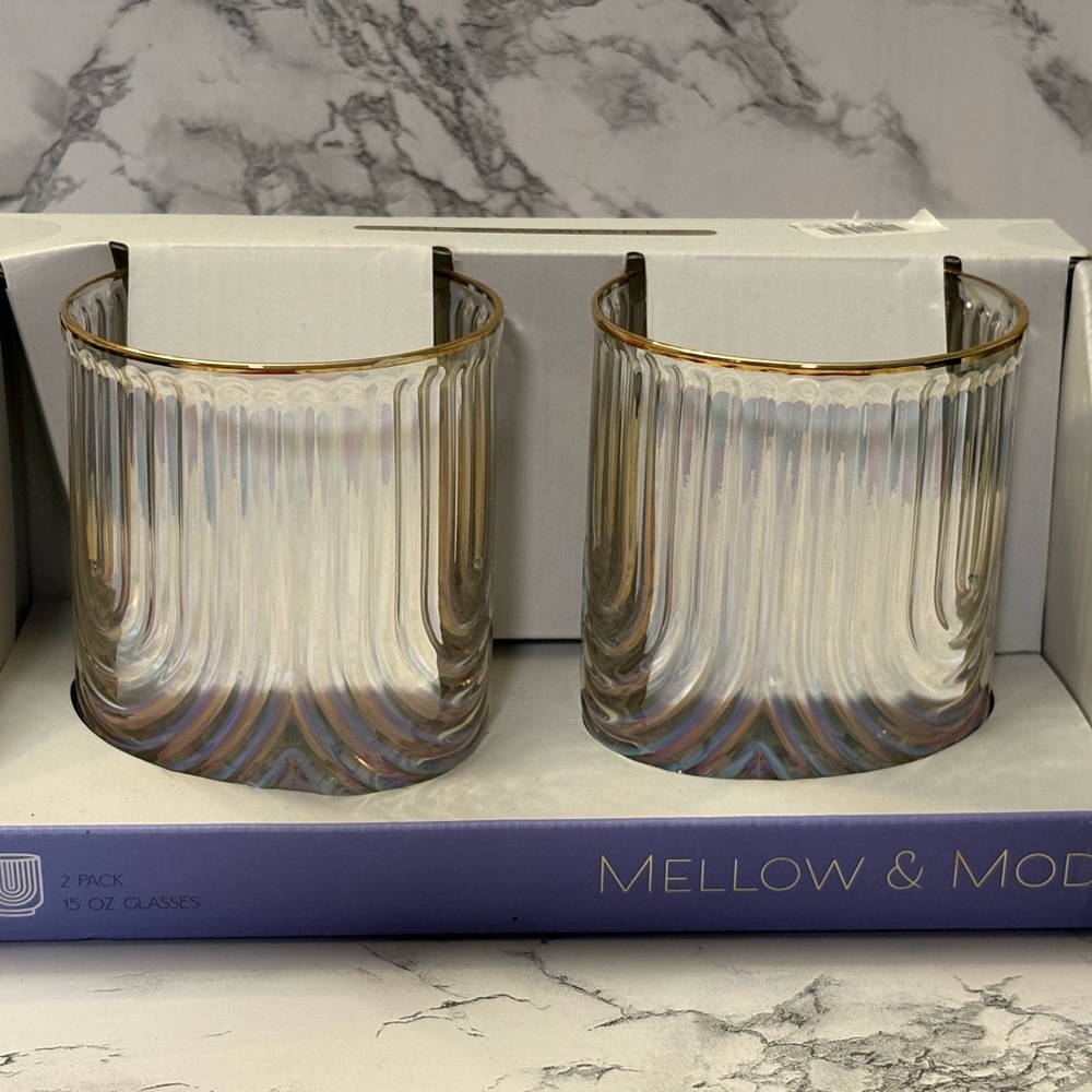 Mellow & Modern Iridescent Glass Tumblers